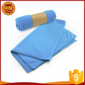 Toalla de microfibra de gamuza azul / toalla de deporte / toalla de gimnasio con bolsa de malla